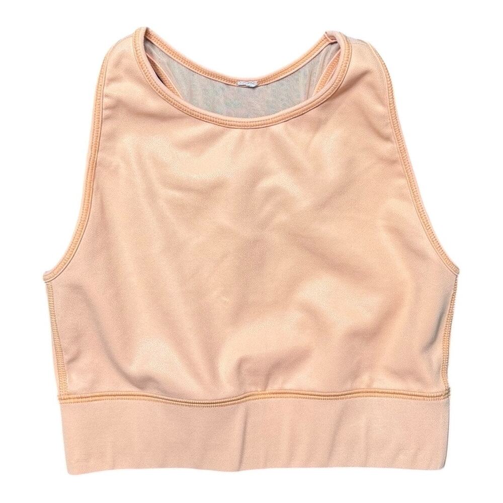 IVL High Neck Sports Bra With Mesh Panel - Peach Color - Size 6